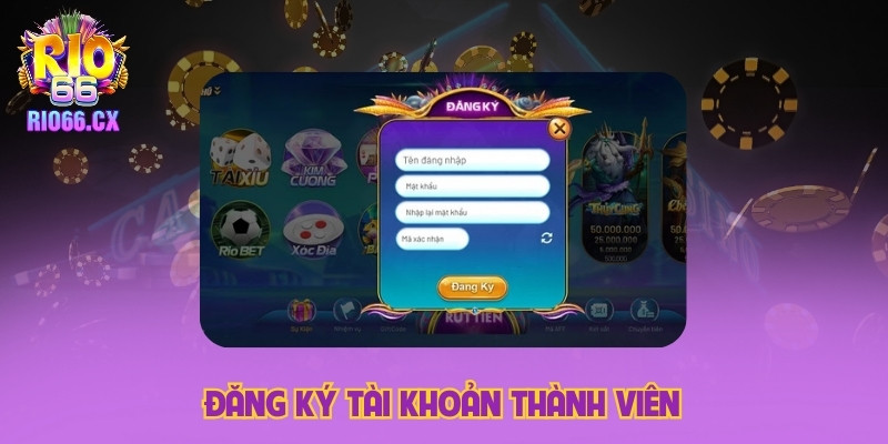Hướng dẫn đăng ký tài khoản Rio66